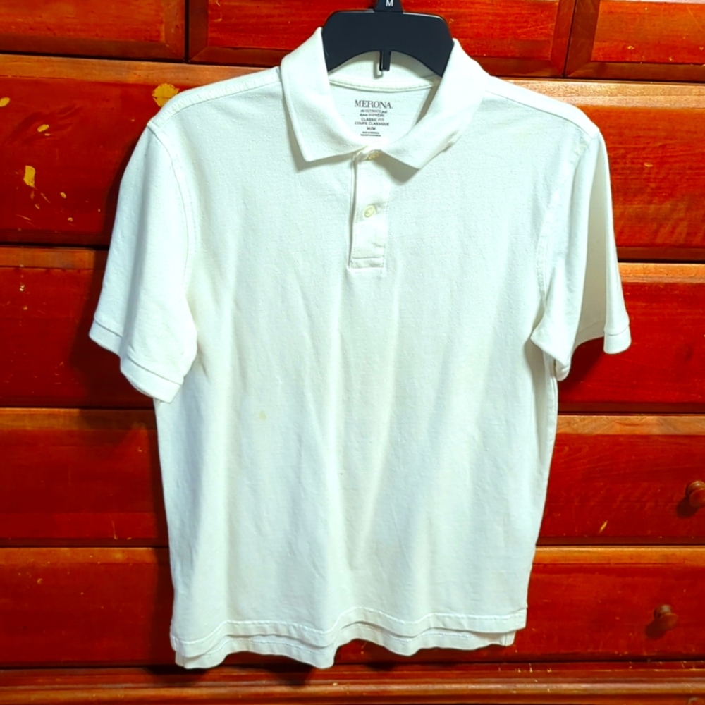 Men's Polo Medium Off White